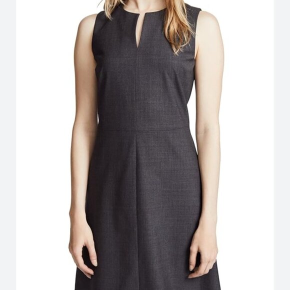 Theory high cut minimalist fall wool dress - Picture 1 of 12